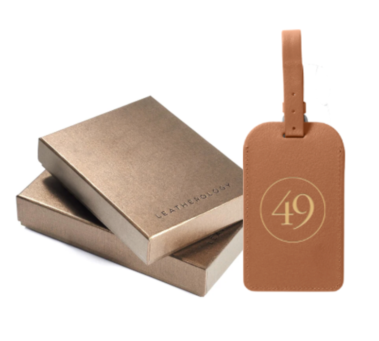 Private Wealth Client | Leatherology Luggage Tags | Cognac