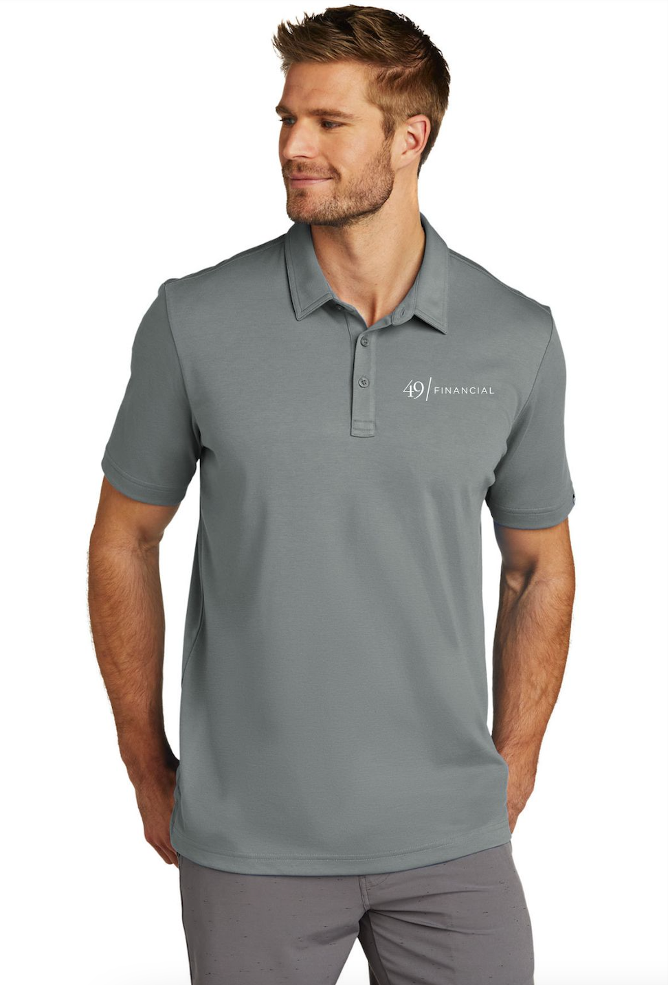 TravisMathew Polo - Full Logo | Quiet Shade Grey