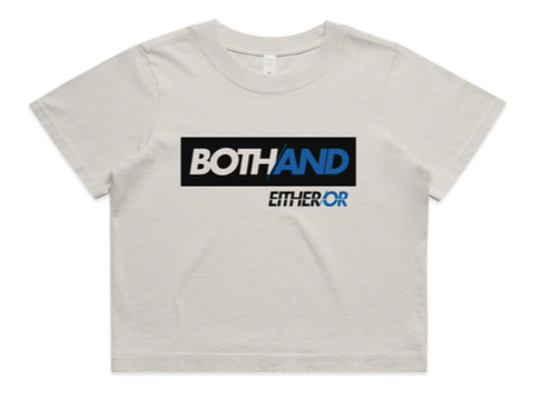 NEXT 2025 Theme T-Shirt "Both/And" - Women's Crop Tee | Faded Bone