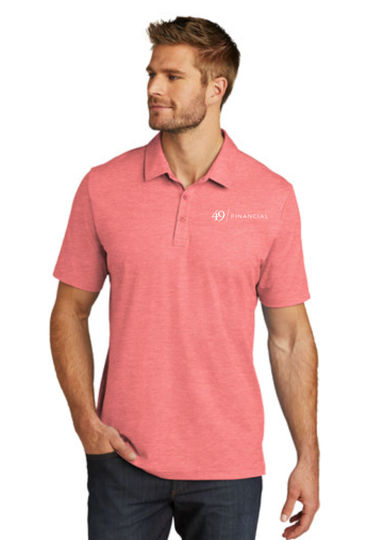 TravisMathew Polo - Full Logo | Cardinal Heather