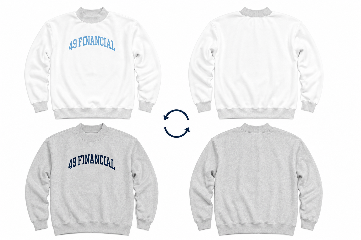 Reversible Mock Neck Sweatshirt