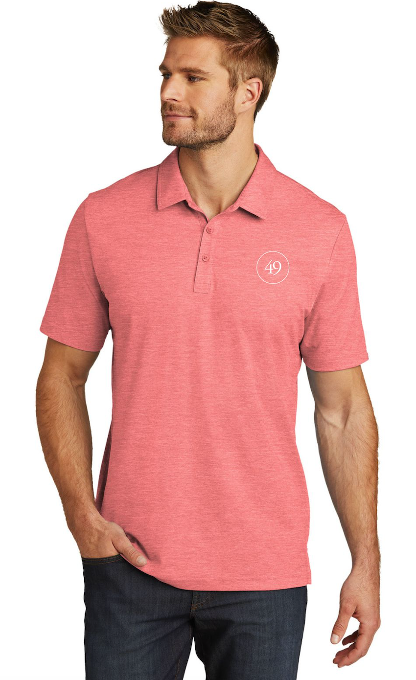 TravisMathew Polo - Circle Logo | Cardinal Heather